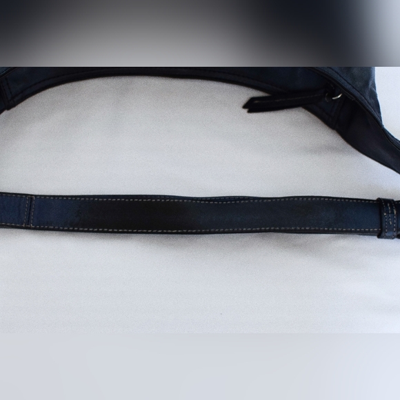 Vintage Y2K Coach Leather Shoulder Bag Hobo Metallic Blue F17116 - Picture 15 of 15